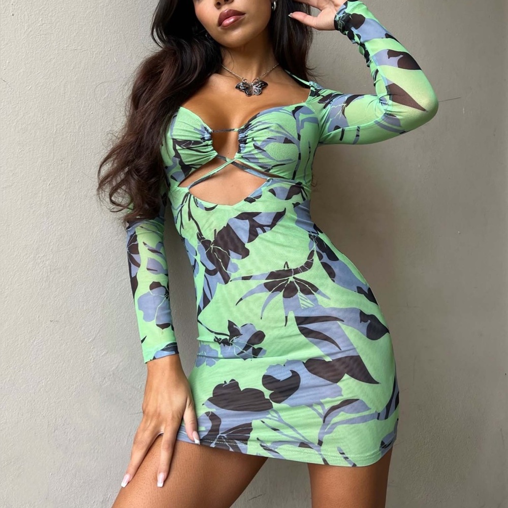 Tiger Mist Bronx Dress - Green Floral